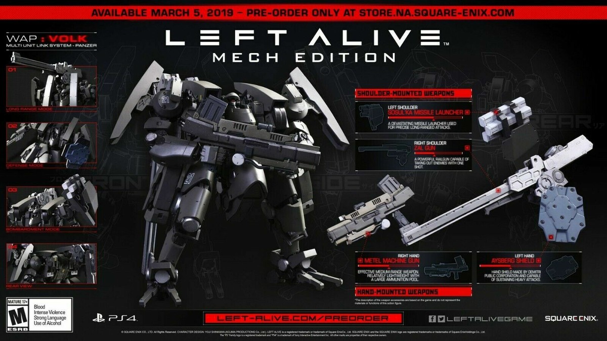 Brand New Left Alive Mech Edition PS4 Front Mission Square