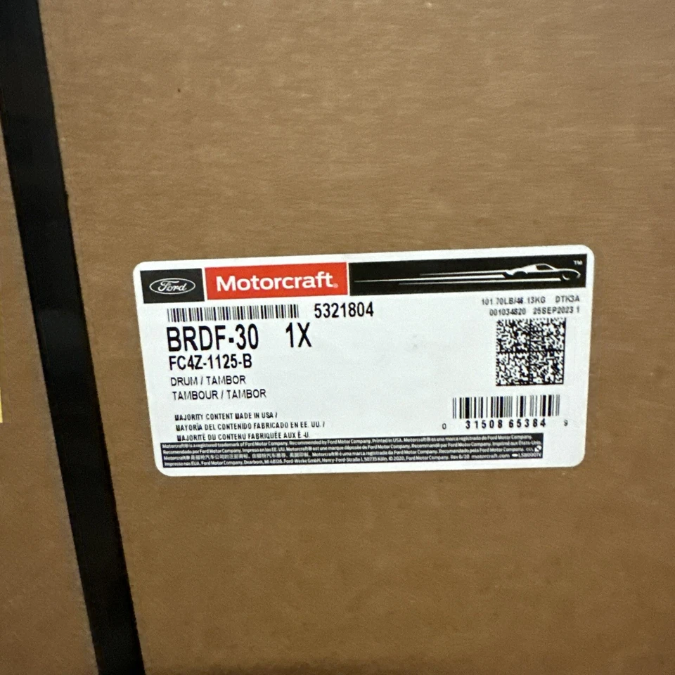 Подлинный оригинальный производитель Ford F650 F750 задний тормозной барабан FC4Z1125B 2024 Motorcraft BRDF30 - Изображение 2 из 3