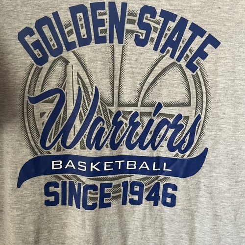 Golden State Warriors T Shirt Men’s Medium Gray Blue NBA Basketball Since 46’ - Picture 2 of 6