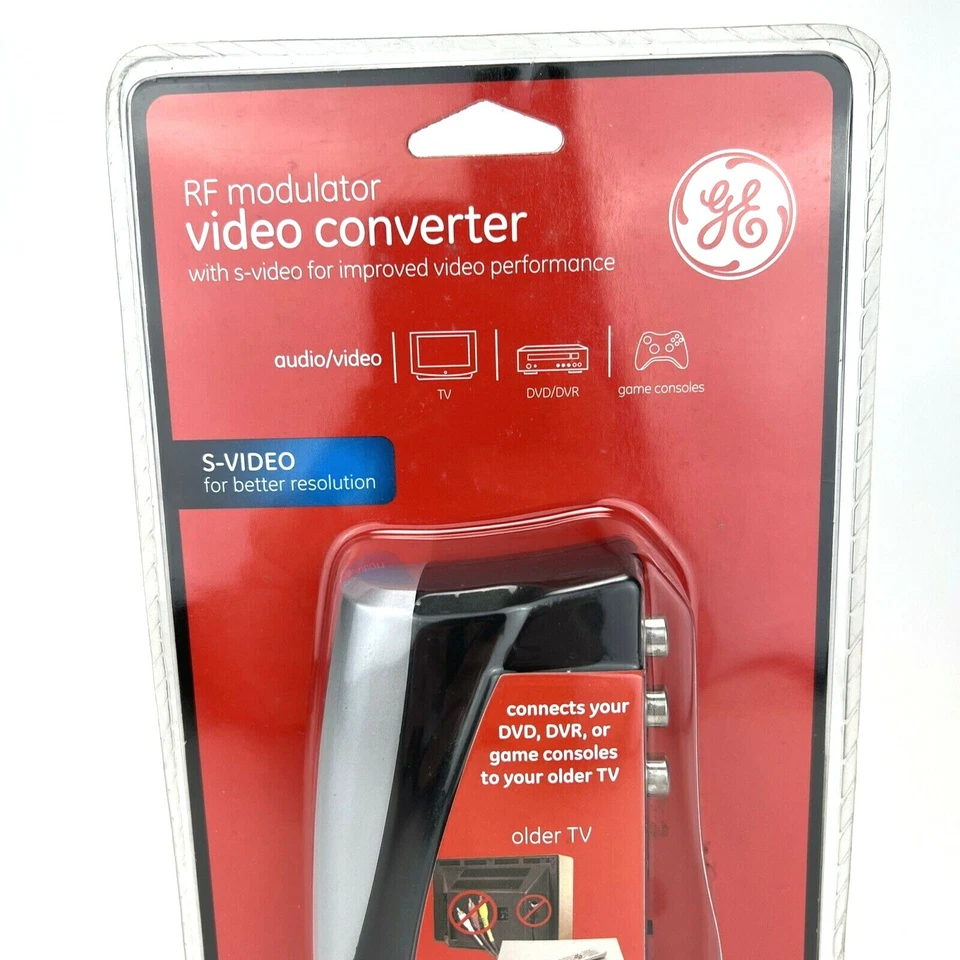 GE RF Modulator Video Converter 37632 Connect DVD DVR Video Games to Older TV - Image 2 of 4