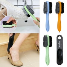 2 Sided Shoes Brush Long Handle Shoes Stain Dust Rubber Eraser Boot Cleaner
