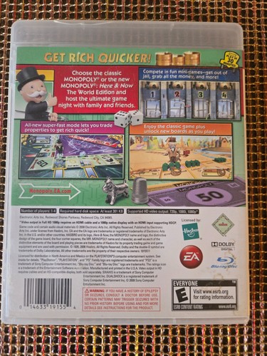 Monopoly PS3 (PlayStation 3, 2008) Complete With Manual - Picture 2 of 6