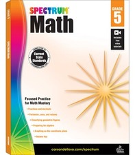 Spectrum Math Workbook, Grade 5: Volume 6 by Spectrum: Used