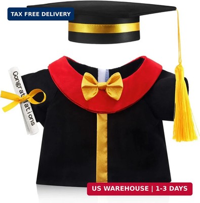 Set of 1 Graduation Teddy Bear Clothes Cap & Gow Outfit Fits Make Your Own Most