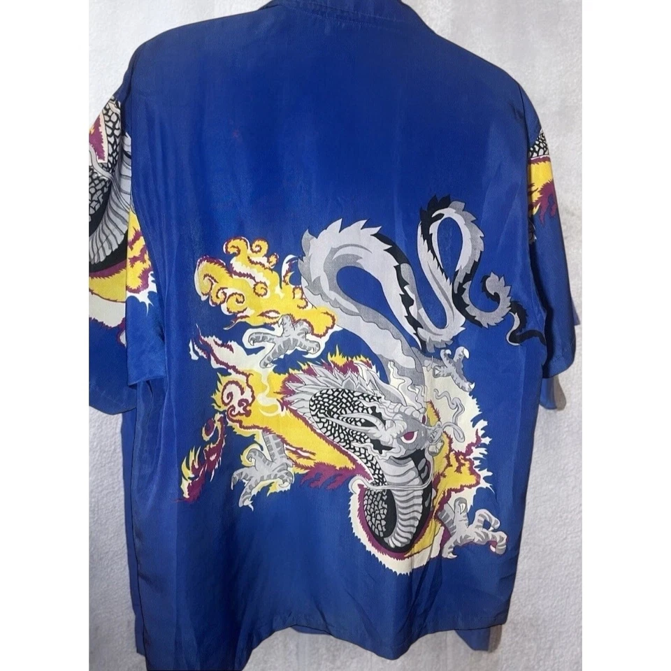JAWS Dragon Tattoo Shirt Tokyo Drift Style 90s Y2K Post Malone Vibes Men’s L - Image 2 of 4