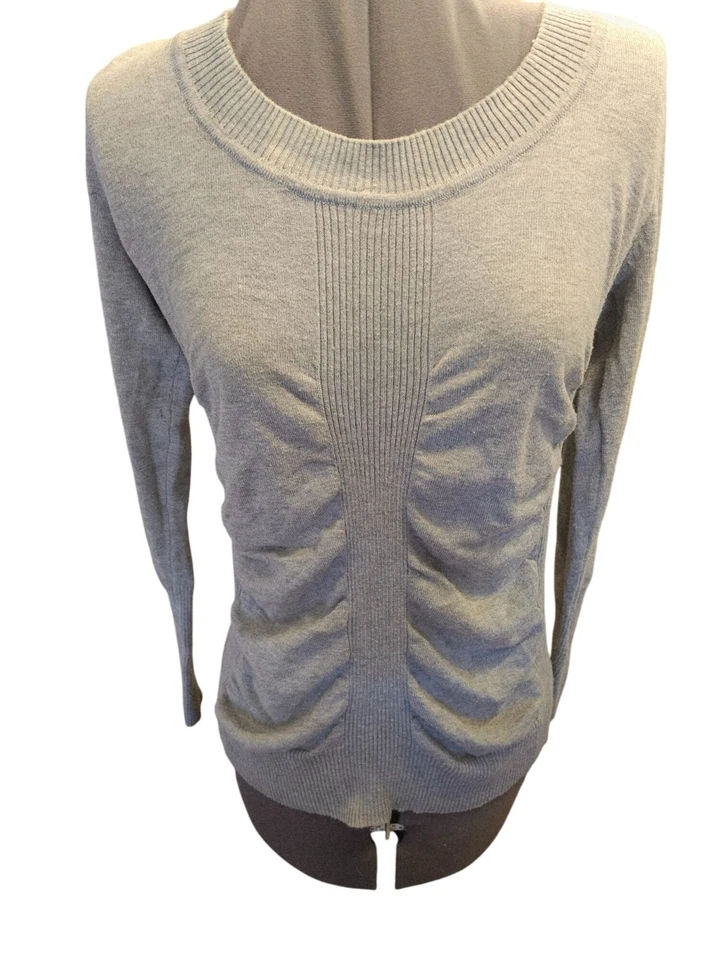 Suéter de malha Bongo cinza médio puff artístico - Imagem 3 de 4