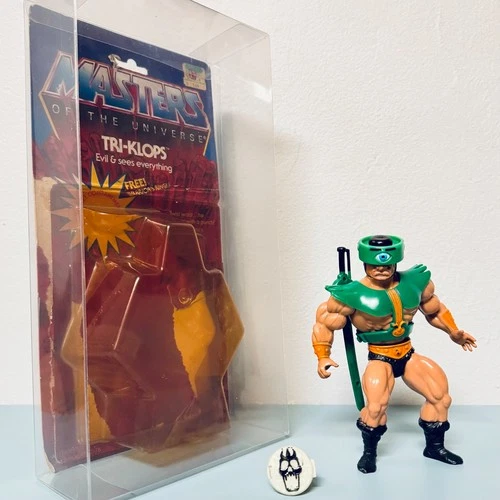 VINTAGE 1982 TRI KLOPS & GLOW IN DARK RING MOTU W/ORIGINAL PACKAGE OPEN FOREIGN!