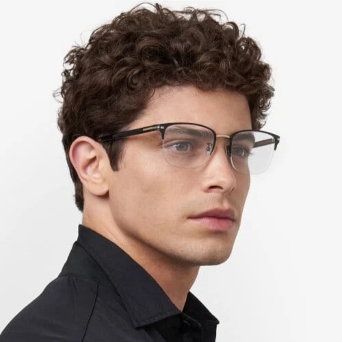 NUEVO TOM FORD TF5504 056 NEGRO CAMUFLAJE PLATA ANTEOJOS MARCO AUTÉNTICO 54-19 Foto 3 de 4