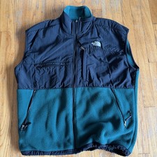 The North Face Vintage Forest Green Men s Denali Fleece Jacket Vest Size XL