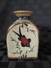 Jorge Wilmot (1928-2012) Tonala Folk Art Pottery 7" Signed Handpainted Fish Vase