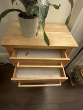 IKEA Birch Wood Kitchen Trolley With Two Drawers &wheels,Collection Only