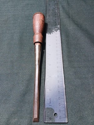 vintage Stanley bevel edge socket chisel 3/8'' old wood carving tool (BG)