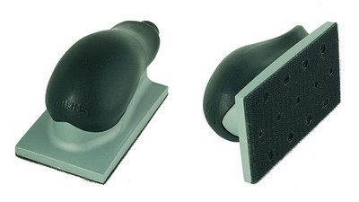 Mirka Handblock-Set 70x125mm Klett mit Absaugung inkl. 3x P120 Streifen