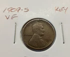 1909-S VF Lincoln Wheat Cent Key Date