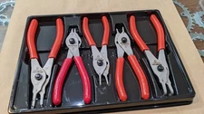 Snap-On 5 pc Snap Ring Pliers Set (Red), new in package.