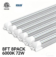 8 20 Pack T8 8ft Led Shop Light Fixture 72w 6000k Bright Utility Led Tube Light
