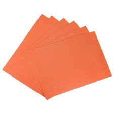 Orange Glitter EVA Foam Sheets 11 x 8 Inch 2mm Thick for Crafts DIY 6 Pcs