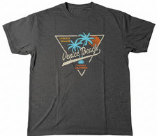 MEN'S TSHIRT: Venice Beach Endless Summer California Palm Trees Grey XL