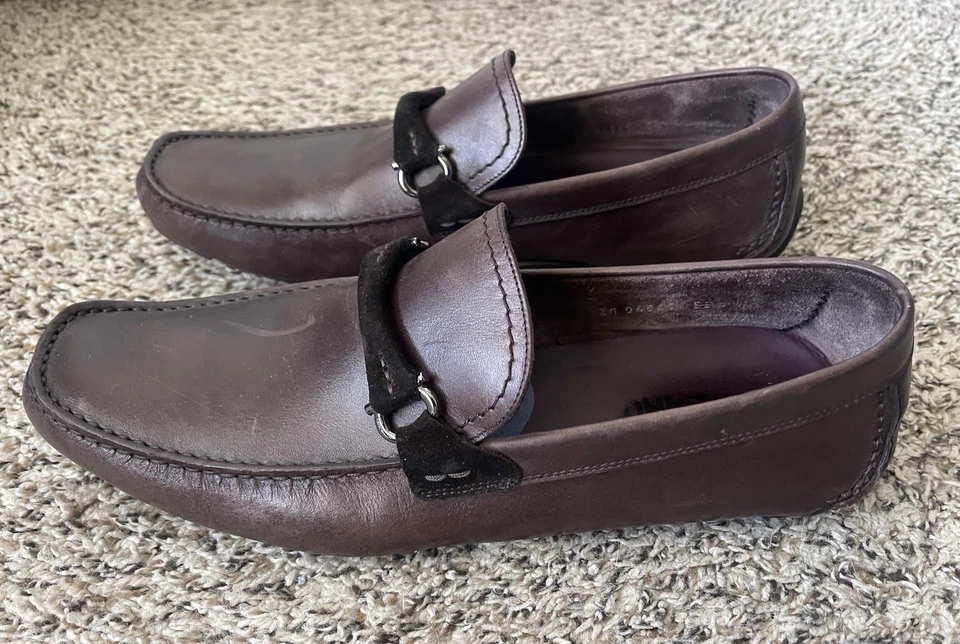 Salvatore Ferragamo GranPrix Gancini Horse Bit Loafers Mens 9.5 EE - Image 4 of 4