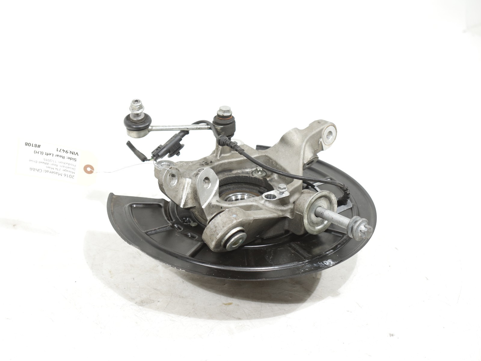 2014-2017 MASERATI Ghibli M157 RWD Rear LEFT Driver Spindle Knuckle Hub OEM