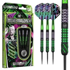 Winmau Mike Maloney Steel Tip Darts 22g 90% Tungsten Alloy