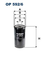 Filtron ÖLfilter Op 592/6 Anschraubfilter FüR Hd Gx Heuliez Mh Iveco Eurotech 1