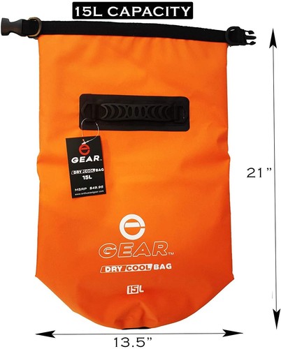 Enthusiast Gear Lightweight Waterproof Dry Bag, Tarpaulin Orange, 15 L - Picture 9 of 79