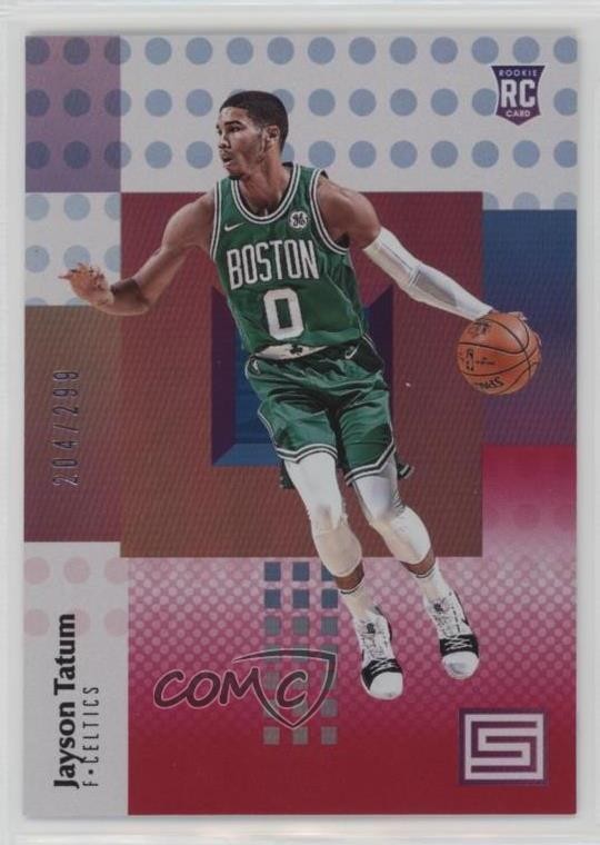 2017-18 Panini Status Rookies Red 204/299 Jayson Tatum #128 rf2