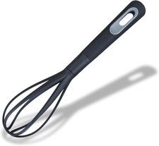 Image of PRO Egg Whisk Soft Touch Handle Non Stick Balloon Wire Whisk 30cm Black