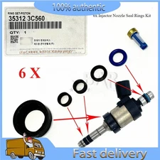 6 SET Fuel Injectors Seal Kit for for Hyundai Azera Santa Fe Genesis Kia Sorento