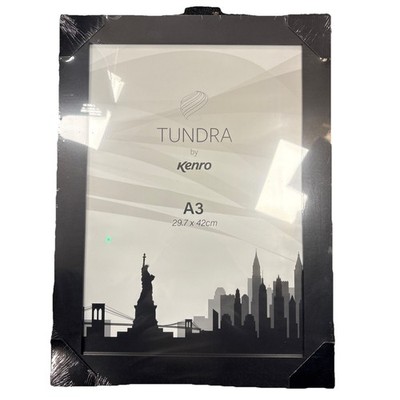 2x Kenro Tundra Serie Schwarz Massivholz Poster Bild Fotorahmen A3
