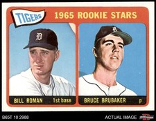 1965 Topps #493 Bill Roman / Bruce Brubaker Tigers RCs RC 8 - NM/MT