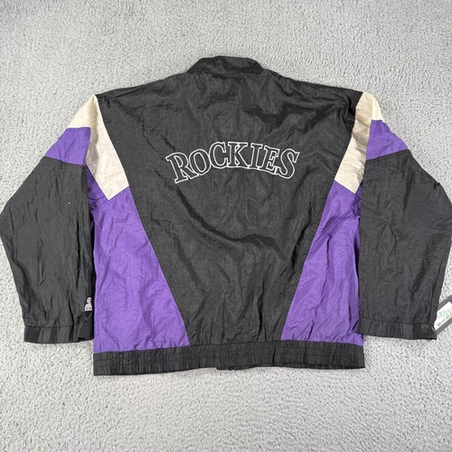 Vintage Colorado Rockies Jacket Mens Medium MLB Baseball Starter 90s Full Zip - Picture 14 of 16