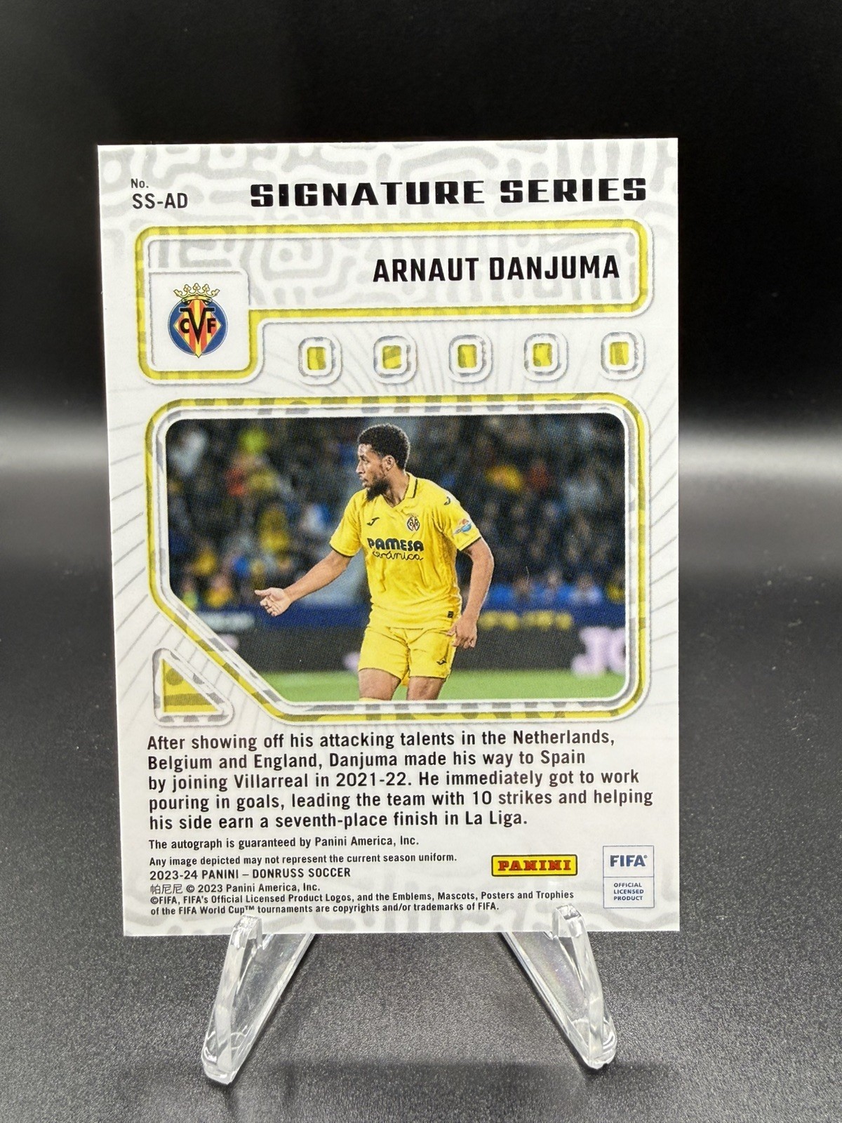 Arnaut Danjuma AUTOGRAPH - #SS-AD - 2023-24 Panini Donruss FIFA Signature Series view 2