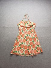 Rixo Mikaela Women Dress 6 Multicolor Floral Halter Neck Self Tie Casual Summer