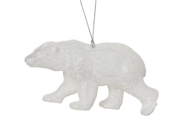 Markenloser BäR Christbaumschmuck 13 Cm Kunststoff Weiß, Bruchsicher Deko-image