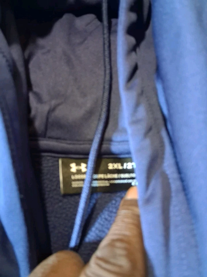 Sudadera con Capucha Under Armour Pullover Hombres Talla 2XL Azul Marino EE. UU. Don't Tread On Me Logo de Serpiente Foto 4 de 4