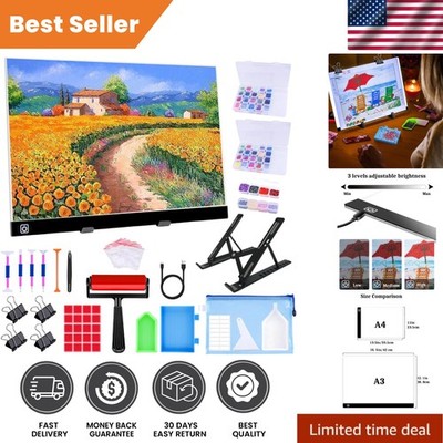 A3 LED Light Pad Kit for Diamond Painting   Adjustable Brightness & Complete Set