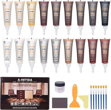 Wood Furniture Repair Kit - 18 Colors Wood Filler Hardwood Laminate Vinyl Floor