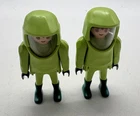 Playmobil 3180 Hazmat Toxic Waste Biohazard Cleanup Crew 2003 Vintage 2 Figures