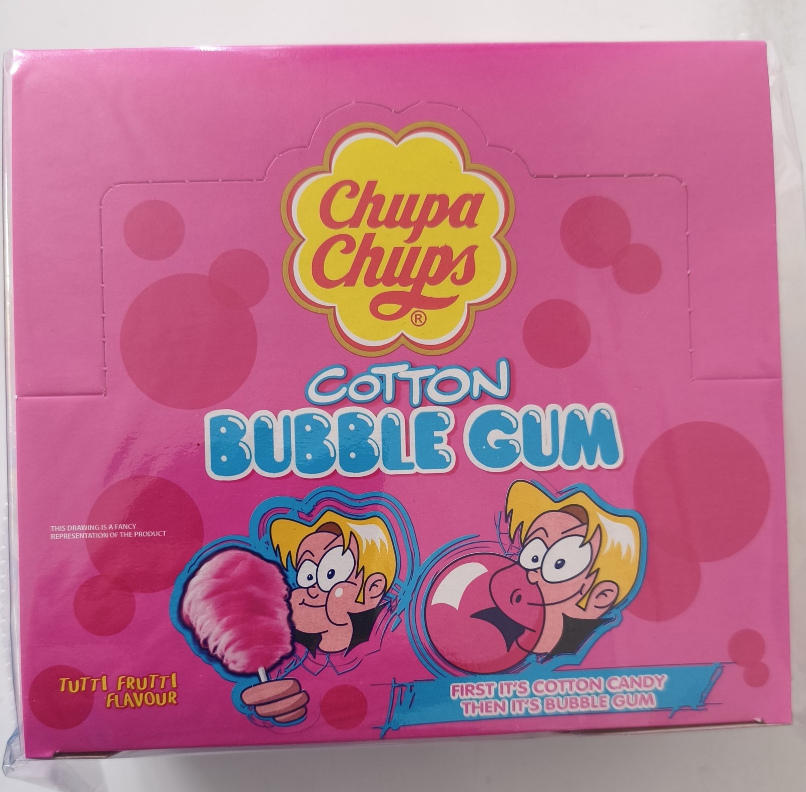 Chupa Chups Cotton Bubble Gum 12x 11g Zuckerwatte Kaugummi NEU OVP Süßigkeiten