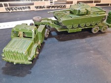 660 Dinky Tank Transporter Antar + 661 Centurion Tank Mighty Supertoys