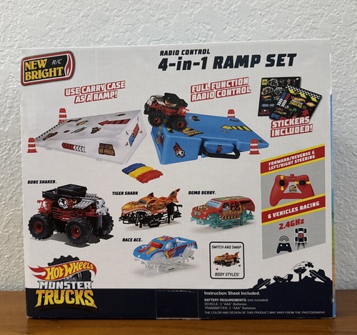 Hot Wheels Monster Trucks Radio Control Ramp RC 4 in 1 Ramp Carry Case, 1:43 - Picture 3 of 6