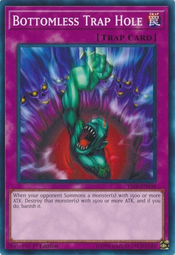 bottomless trap hole yugioh card Bottomless Trap Hole SDHS-EN038 Yu-Gi-Oh! Light Play Unlimited