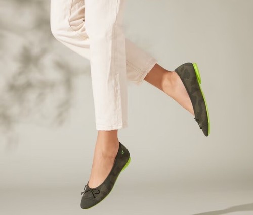 Ballerine Vivaia Tiana leggere punta mandorla verde scuro mimetiche donna taglia 8 EU 39 - Foto 12 di 14