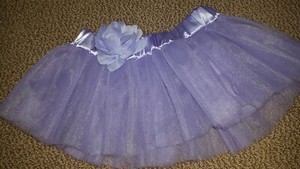 Infant Photo prop purple tutu skirt satin waist Sz 0 18 M