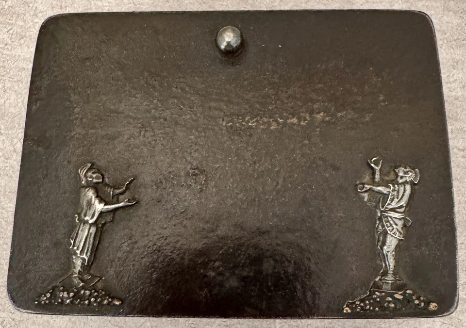 ЯПОНСКАЯ ЭСТЕТИЧЕСКАЯ ЖЕЛЕЗНАЯ МУЖСКАЯ КОРОБКА ИЗ СМЕШАННЫХ МЕТАЛЛОВ GORHAM 1883 - Изображение 3 из 4