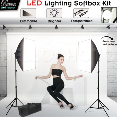 LED Dimmable Continuous Softbox Lighting Photography Lights