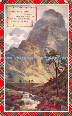 R228655 Wo wilde Hirsche durch das Glen wandern und Schatten über den Ben fegen