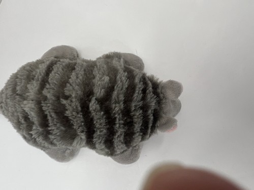 Aurora Striped Plush Small Armadillo Gray 11 Inch Realistic Toy Stuffed Animal - Picture 6 of 12